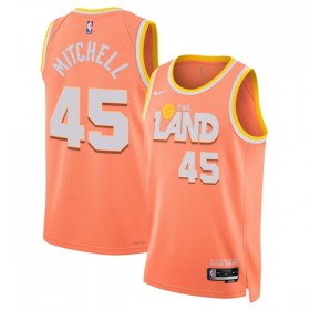 Dres Cleveland Cavaliers Donovan Mitchell Nike 2025-26 City Edition Naranča Swingman